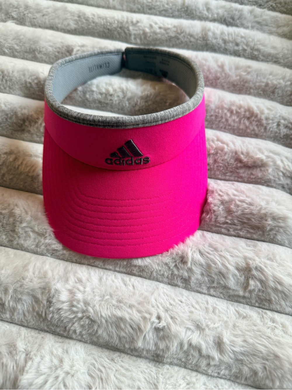 adidas Hot Pink Visor with Gray Trim